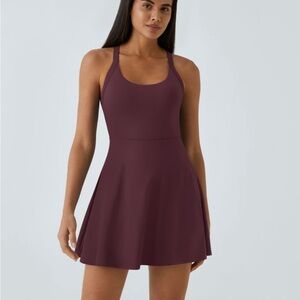 HALARA Fig Wine Red Mini Dress